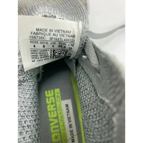 Converse Chuck Taylor All Star Flyknit Hi Top 156735C Gray 4 Men Women 6 - Picture 8 of 8